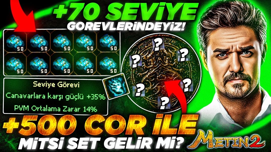 +70 LEVEL GÖREVLERİNE KADAR BİTTİ! +500 COR İLE KUMAR? 😏 #metin2 #metin2pvp #misali2