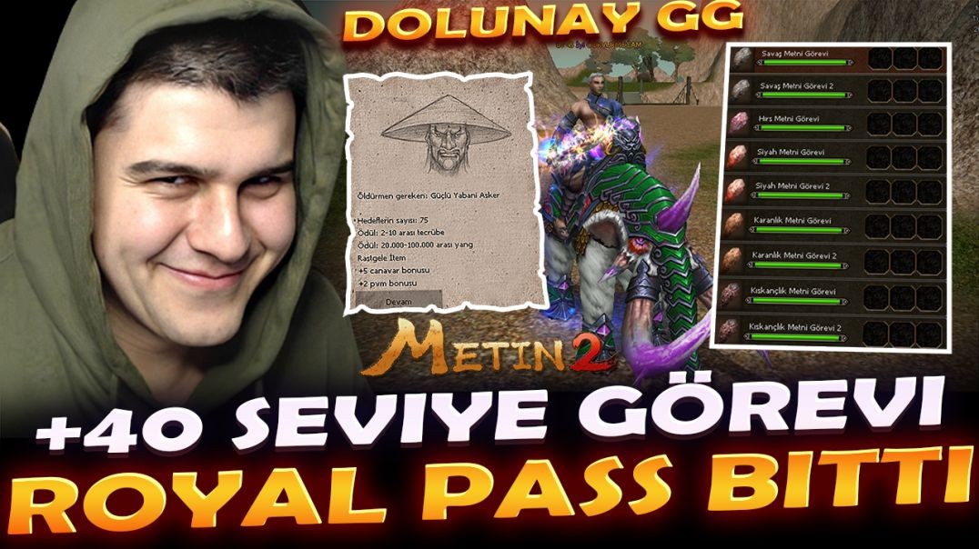 MİSALİ 2 - SEVİYE GÖREVLERİ ROYAL PASS + DOLUNAY TAMAM TEMEL ATILDI !! #metin2 #metin2pvp #misali2